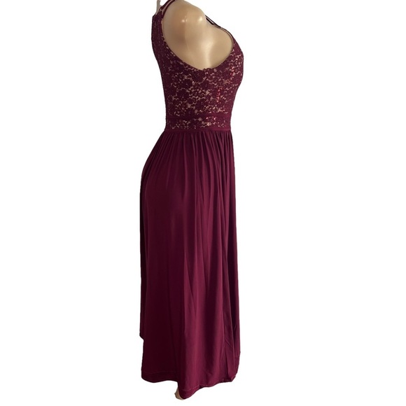 3/$30 🍂 R&M Richards Burgundy Midi Dress - Picture 4 of 9